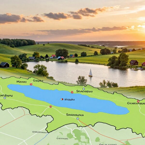 Gdzie leżą Mazury? Mapa Krainy Wielkich Jezior i najpopularniejsze miejscowości