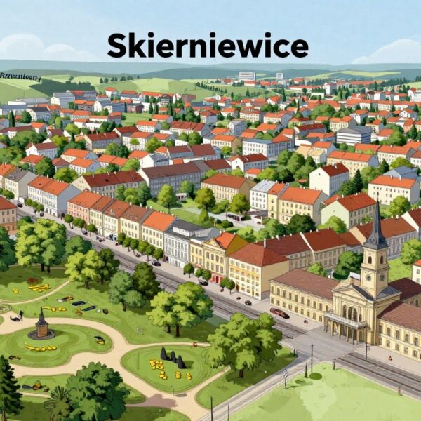 Gdzie leżą Skierniewice i między jakimi miastami się znajdują?