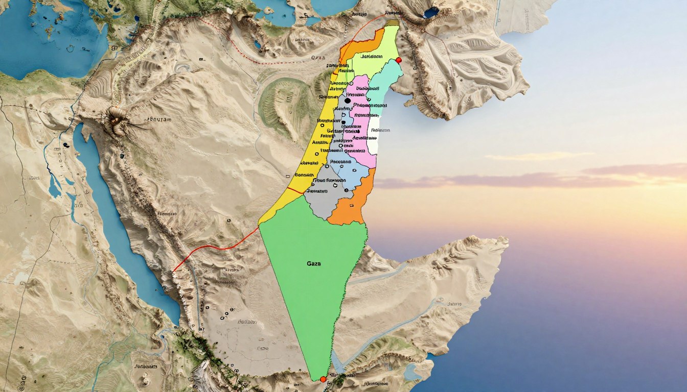 Gdzie leży Palestyna – mapa