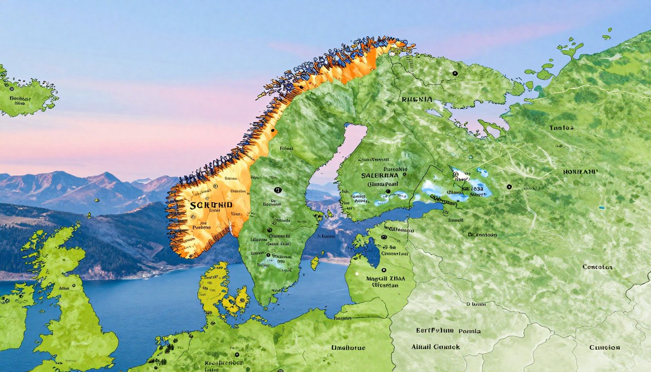 Z kim graniczy Norwegia
