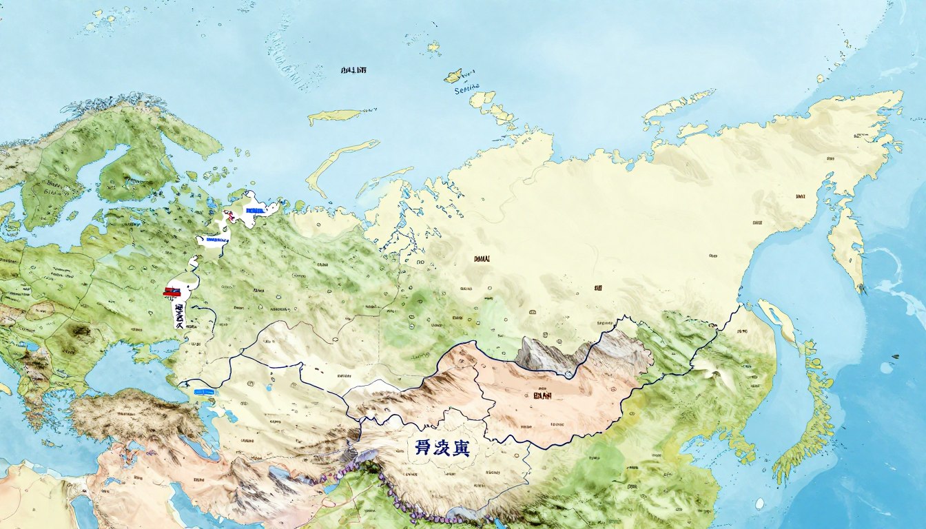 Z kim graniczy Rosja – mapa